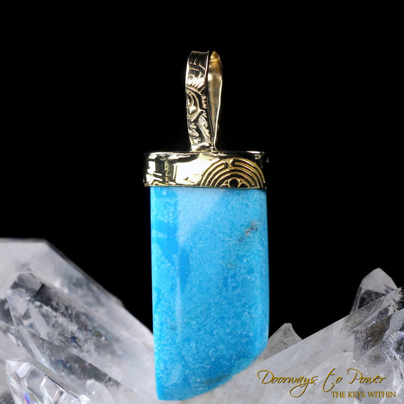 Nacoazoi Turquoise Light Language Crystal Pendant 22k