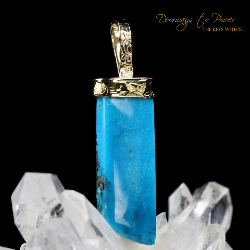 Nacoazoi Turquoise Light Language Crystal Pendant 22k