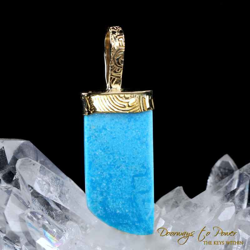 Nacoazoi Turquoise Light Language Crystal Pendant 22k