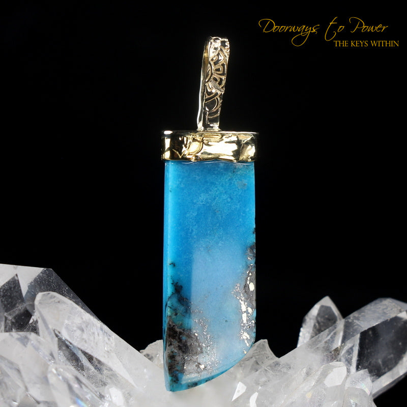 Nacoazoi Turquoise Light Language Crystal Pendant 22k