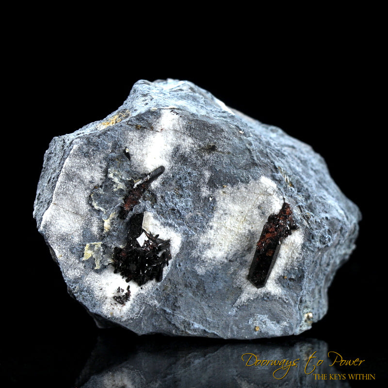 Neptunite with Benitoite on Natrolite Crystal