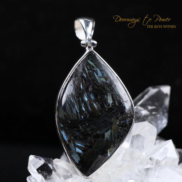 Nuummite Crystal Pendant SS Doorways to Power