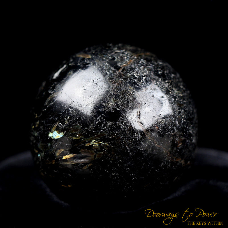 Ancient Nuummite Crystal Sphere