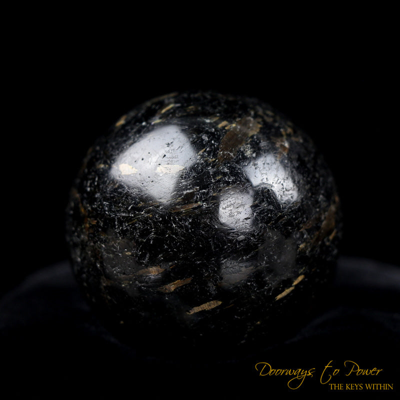 	Nuummite Crystal Sphere 
