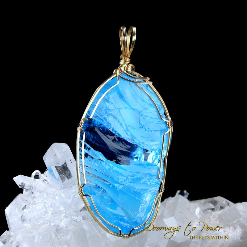 Oracle Eye Andara Crystal Pendant 14k