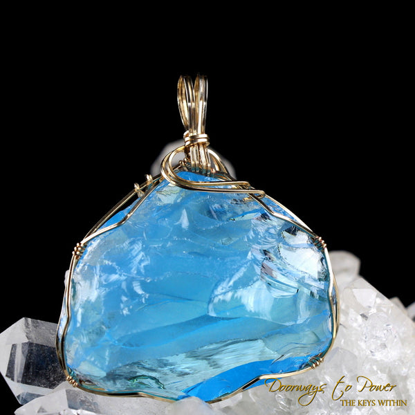 Sirius Blue Oracle Eye Andara Crystal Pendant 14k - Doorways to Power