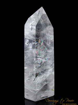 PURE Quartz Devic Temple Heart Dow Crystal Point 'Rainbow Heart'