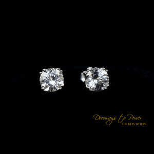Phenacite  Synergy 12 Stone Crystal Earrings Sterling Silver