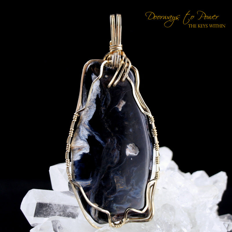 Pietersite Crystal Pendant 14k