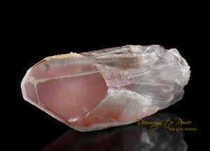Pink Dreamsicle Lemurian Quartz Crystal Record Keeper 'Open Portal Other Worlds'