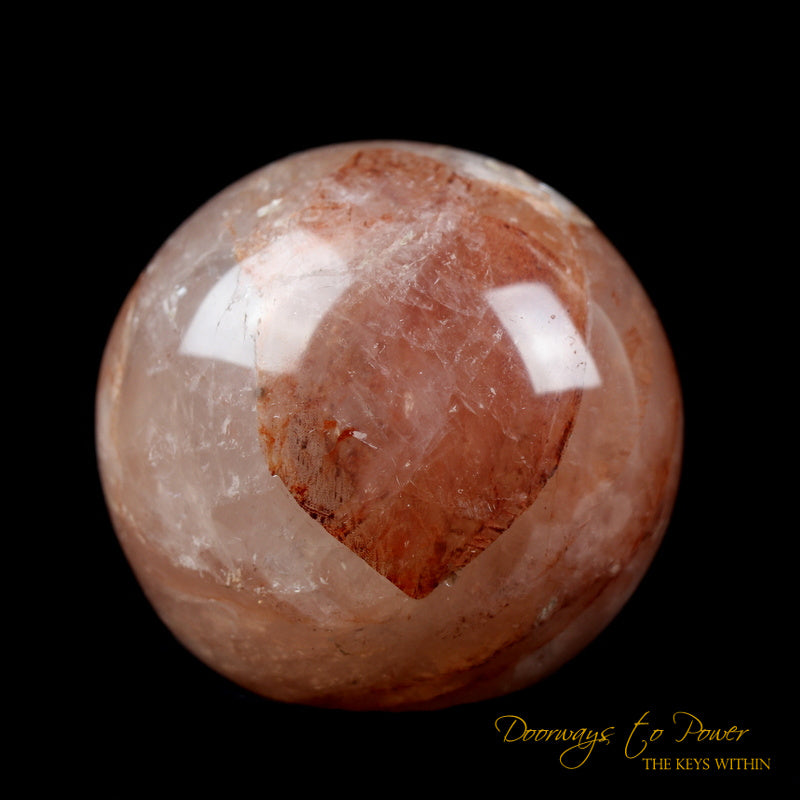 Pink Fire Azeztulite Crystal Sphere Azozeo Activated