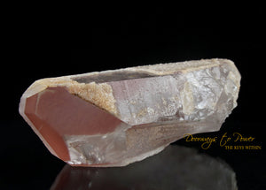Pink Dreamsicle Lemurian Quartz Crystal Record Keeper 'Open Portal Other Worlds'