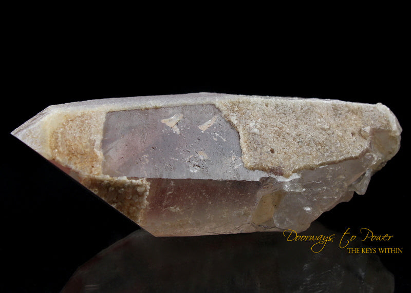 Pink Dreamsicle Lemurian Quartz Crystal Record Keeper 'Open Portal Other Worlds'