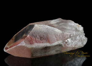 Pink Dreamsicle Lemurian Quartz Crystal Record Keeper 'Open Portal Other Worlds'