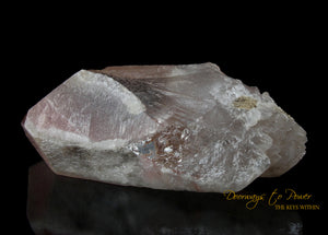Pink Dreamsicle Lemurian Quartz Crystal Record Keeper 'Open Portal Other Worlds'