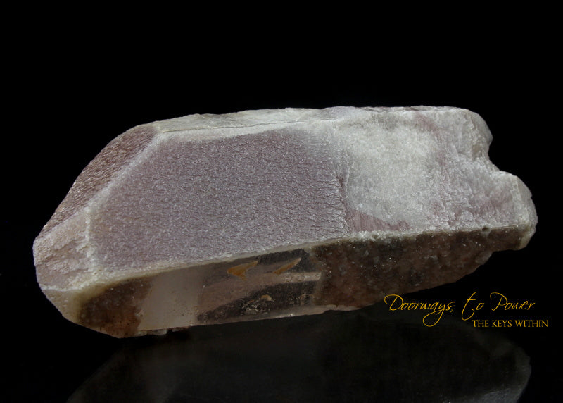 Pink Dreamsicle Lemurian Quartz Crystal Record Keeper 'Open Portal Other Worlds'