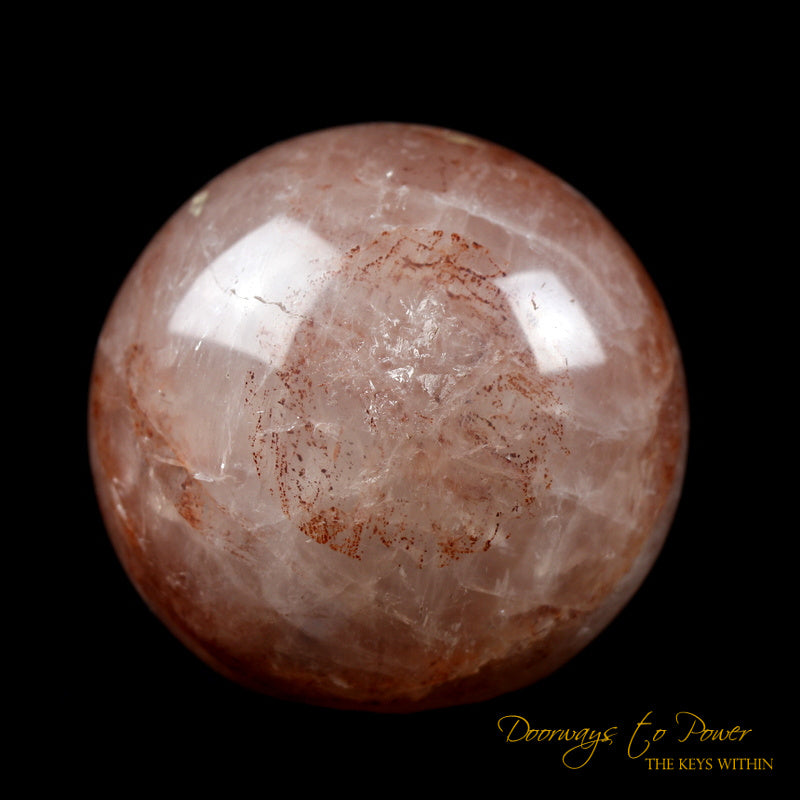 Pink Fire Azeztulite Crystal Sphere Azozeo Activated