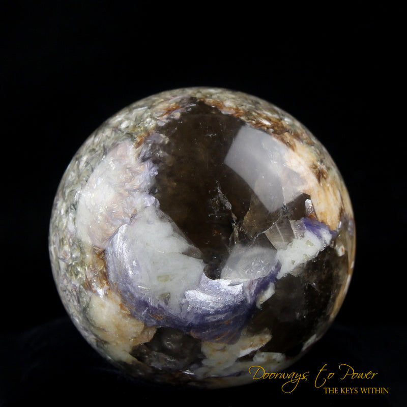 Pink Tourmaline Smoky quartz Lepidolite Sphere 'Museum Quality'