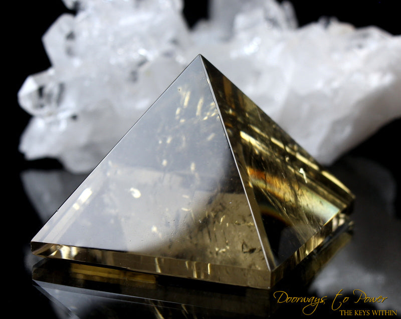 Pure Citrine Crystal Pyramid 'Energized in the Kings Chamber' of the Great Pyramid of Giza!