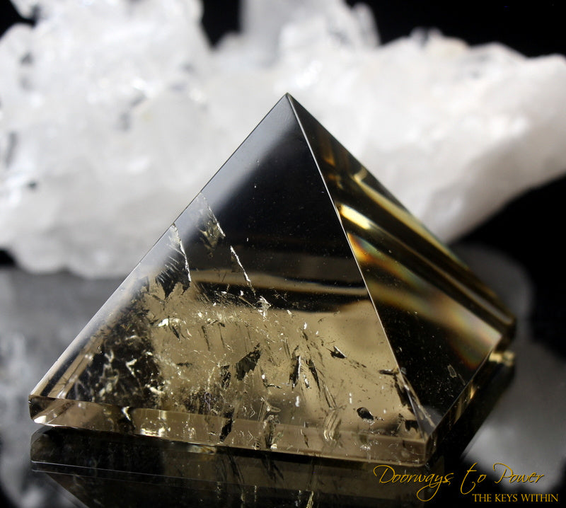 Pure Citrine Crystal Pyramid 'Energized in the Kings Chamber' of the Great Pyramid of Giza!