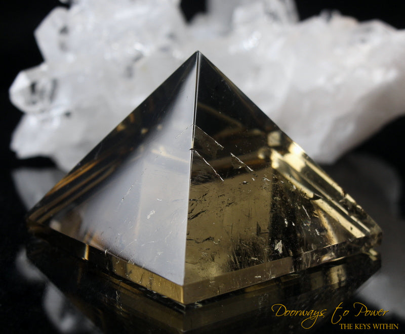 Pure Citrine Crystal Pyramid 'Energized in the Kings Chamber' of the Great Pyramid of Giza!