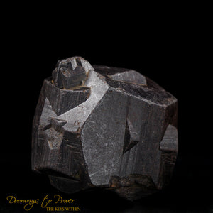Pyrite Iron-Cross Twin Crystal Coated with Goethite 
