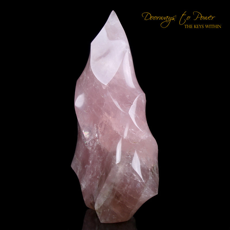 Rose Quartz Crystal Flame Altar Stone 'Awakened Heart'