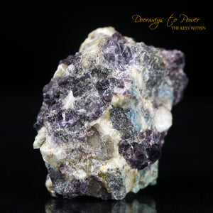 Russian Phenacite Aquamarine Purple Fluorite Crystal Specimen 