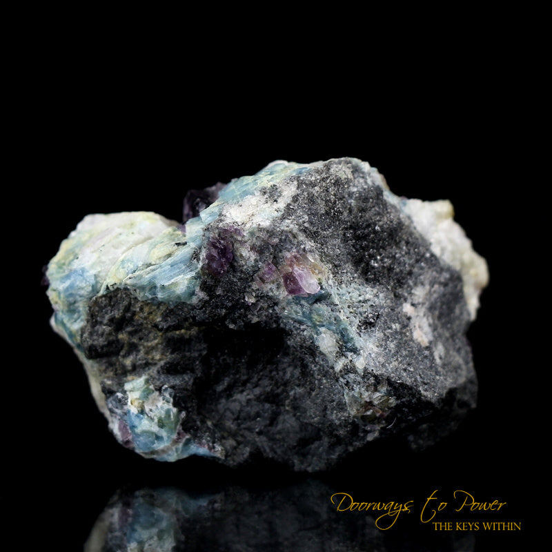 Russian Phenacite Aquamarine Purple Fluorite Crystal Specimen