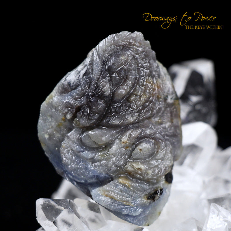 Sapphire Dragon Crystal Carving