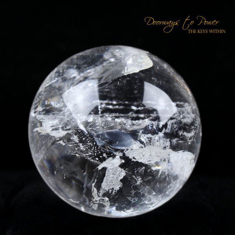 Satyaloka Azeztulite Quartz Crystal Sphere Rainbows 'Holy Silence'