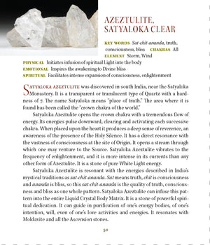 Satyaloka Azeztulite Quartz Crystal Properties