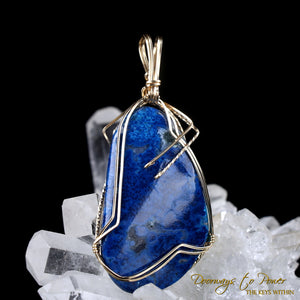 Shattuckite Crystal Pendant 14k 'Gentle Healer'