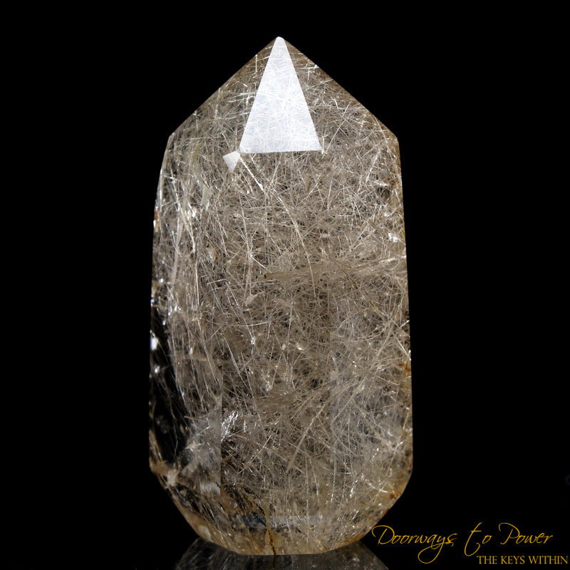Silver Rutilated Quartz Crystal Point 'Lighted Spirit'