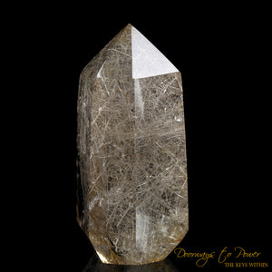 Silver Rutilated Quartz Crystal Point 'Lighted Spirit'