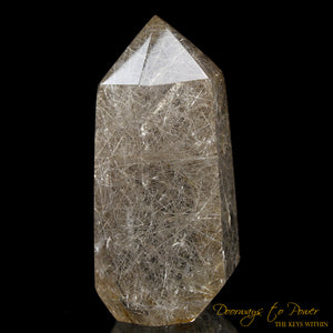 Silver Rutilated Quartz Crystal Point 'Lighted Spirit'