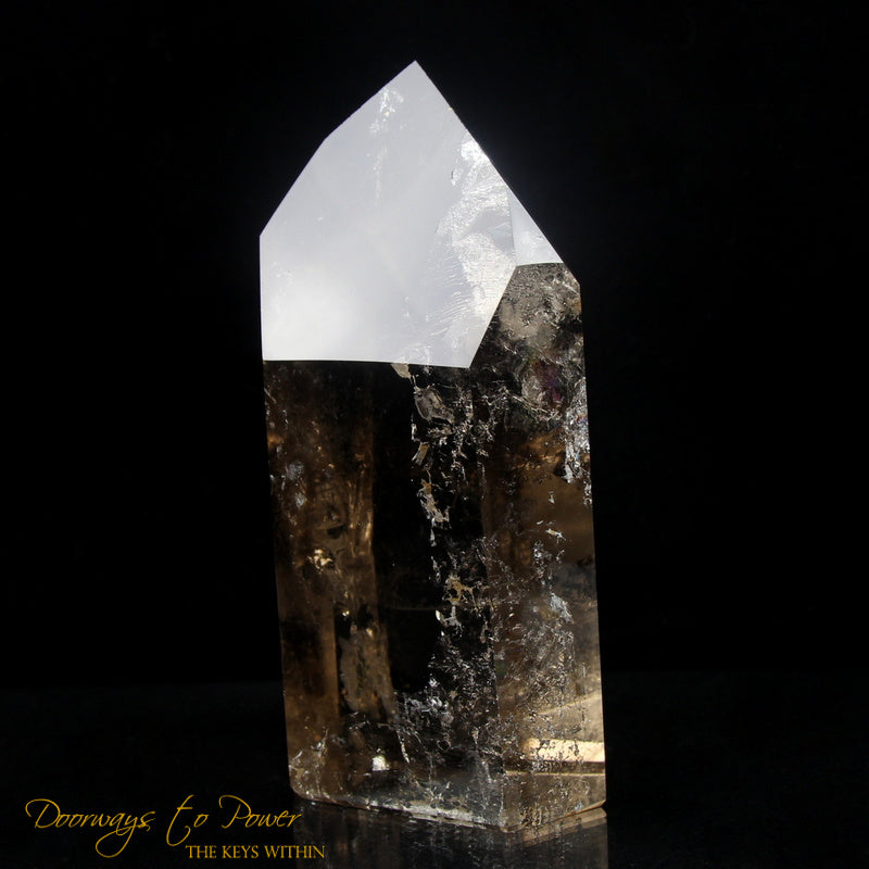 Citrine Smoky Temple Heart Dow Crystal 'Abundance'