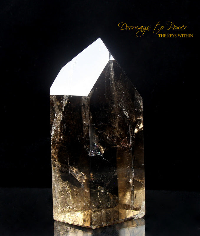 Citrine Smoky Temple Heart Dow Crystal 'Abundance'