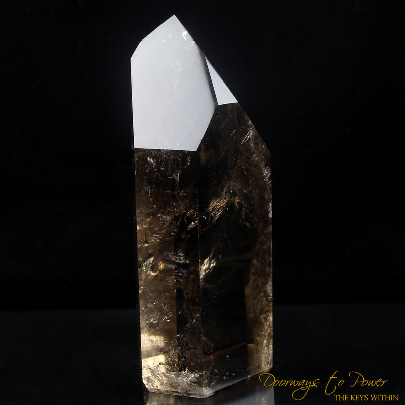 Citrine Smoky Temple Heart Dow Crystal 'Abundance'