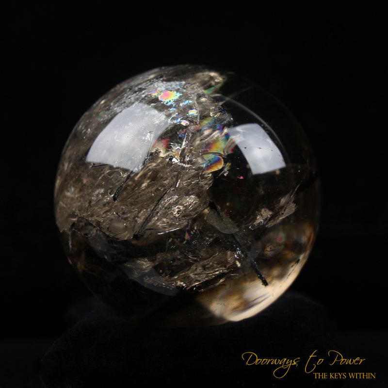Smoky Quartz Black Tourmaline Crystal Sphere 'KANəN' 