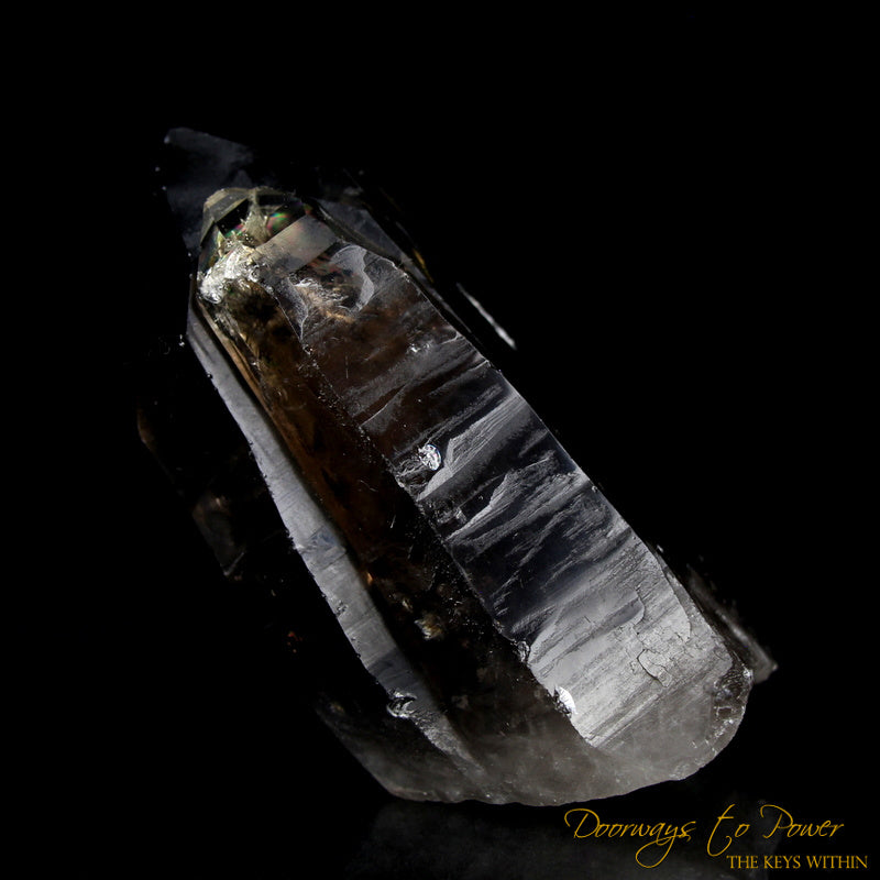Smoky Citrine Lemurian Twin Quartz Record Keeper Crystal 