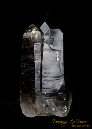 Smoky Citrine Lemurian Twin Quartz Record Keeper Crystal 