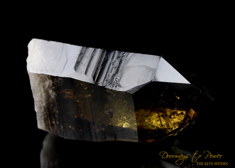 Smoky Citrine Lemurian Twin Quartz Record Keeper Crystal 