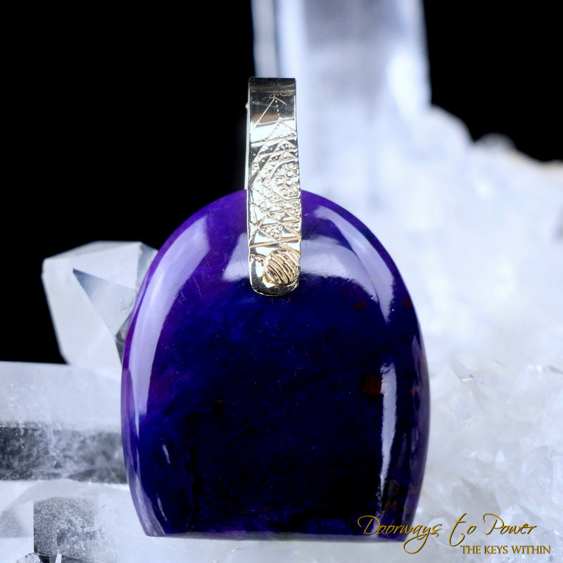 Sugilite Light Language Crystal Pendant™ 14k 'Beacon of Light'