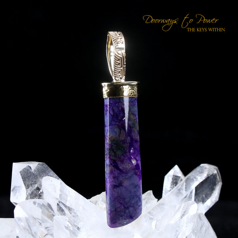Sugilite Light Language Crystal Pendant™ 22k 'Beacon of Light'
