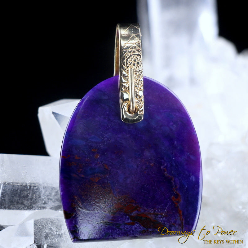 Sugilite Light Language Crystal Pendant™ 14k 'Beacon of Light'