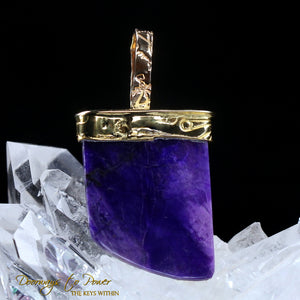 Sugilite Light Language Crystal Pendant™ 22k 'Beacon of Light'