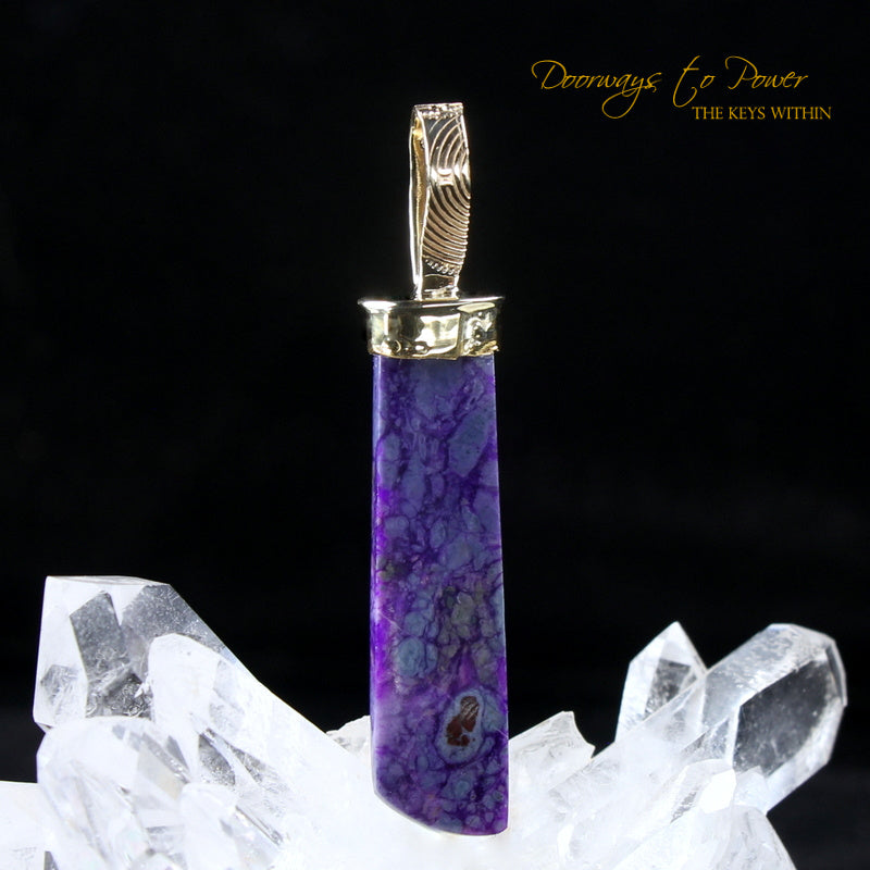 Sugilite Light Language Crystal Pendant™ 22k 'Beacon of Light'