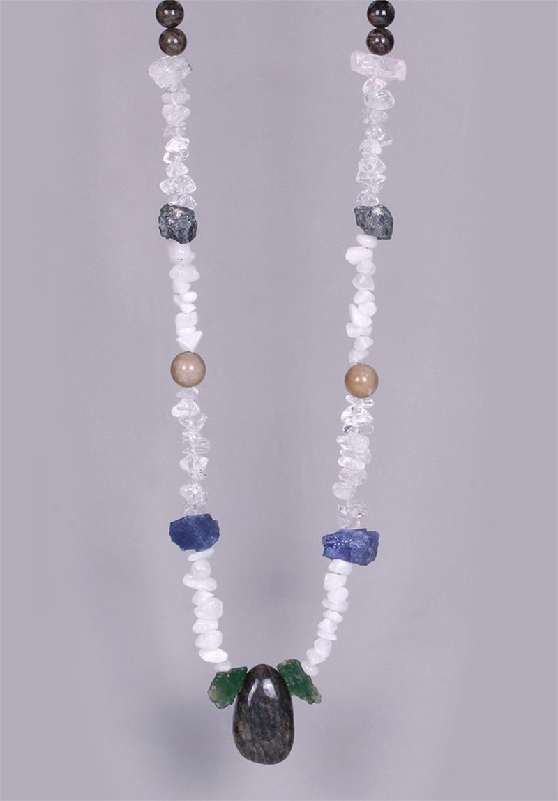 Synergy 12 Stones Crystal Energy Necklace Moldavite, Phenacite, Tanzanite, Natrolite, Scolecite, Danburite, White Azeztulite, Tibetan Tektite, Circle Stone, Petalite, Satyaloka Clear Azeztulite and Brookite.