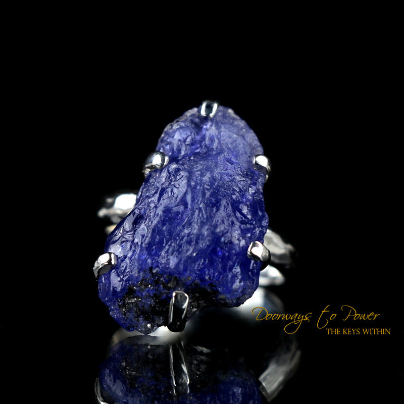 Tanzanite Crystal Ring Raw Natural Size 7